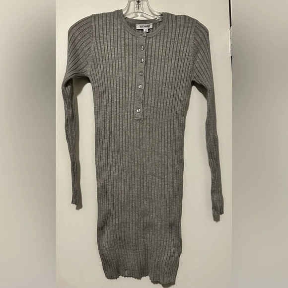 NWT Steve Madden gray Lexi Sweater Dress size M - Picture 3 of 9